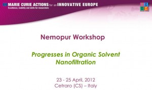 NEMOPUR - Progresses in Organic Solvent Nanofiltration